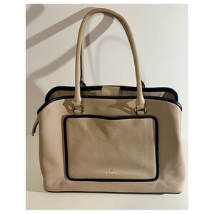Kate Spade Evangelie Rose Cloud Leather Satchel Work Tote Bag